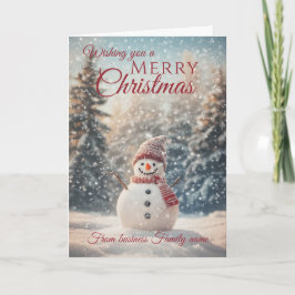 Feliz Navidad Snowman Business Family Name