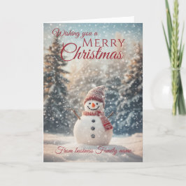 Feliz Navidad Snowman Business Family Name