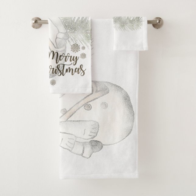 Feliz Navidad, Snowman con Santa Hat (In situ)