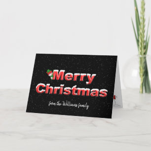 Feliz Navidad snowman en negro