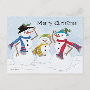Feliz Navidad Snowman Family