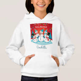 Feliz Navidad Snowman nombre personalizado español