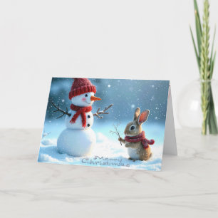 Feliz Navidad Snowman y Bunny