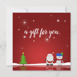 Feliz Navidad Snowman y tarjeta de regalo de Santa