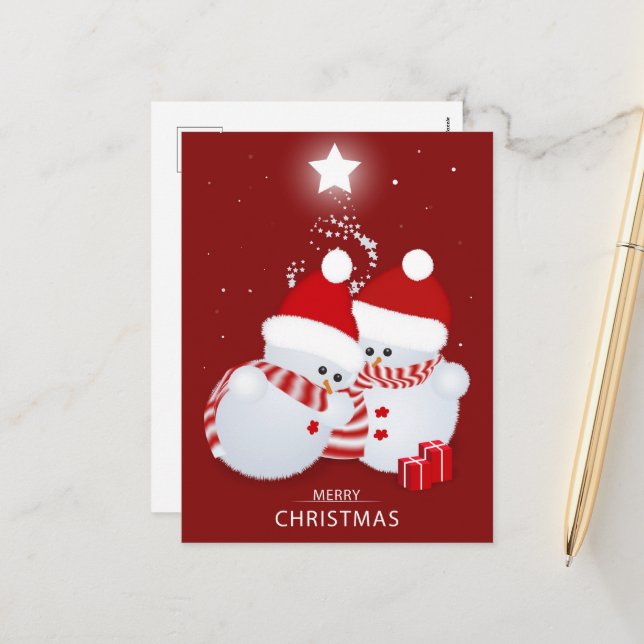 Feliz Navidad Snowmen (Anverso/Reverso In Situ)