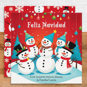 Feliz Navidad Snowmen Navidades rojos personalizad
