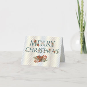 Feliz Navidad sobre fondo plateado brillante