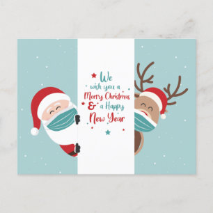 Feliz Navidad social Distance a Santa Reindeer
