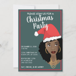 Feliz Navidad! Sombrero de Papá Noel negro, Verde