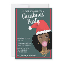 ¡Feliz Navidad! Sombrero de Santa Mujer Negra, Ver