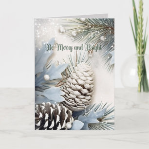 Feliz Navidad Sparkke Snowflakes Pine Cones