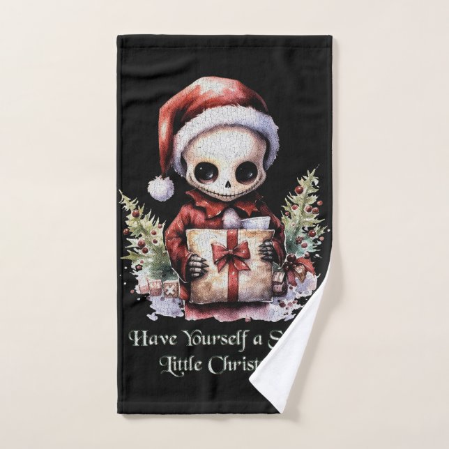 Feliz Navidad Spooky Gothic (Toalla de mano)