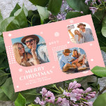 Feliz Navidad Sr. y Sra. 3 Collage de fotos Modern<br><div class="desc">Feliz Navidad El Sr. y la Sra. 3 Collage de fotos Trendy Modern Navidades Cards presenta un collage de fotos de tres de tus fotos favoritas con el texto "Feliz Navidad desde el nuevo Sr. & Mrs." en un elegante guión blanco. Personalice editando el texto en los cuadros de texto...</div>