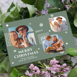 Feliz Navidad Sr. y Sra. 3 Collage de fotos Modern<br><div class="desc">Feliz Navidad El Sr. y la Sra. 3 Collage de fotos Trendy Modern Navidades Cards presenta un collage de fotos de tres de tus fotos favoritas con el texto "Feliz Navidad desde el nuevo Sr. & Mrs." en un elegante guión blanco. Personalice editando el texto en los cuadros de texto...</div>