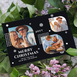 Feliz Navidad Sr. y Sra. 3 Collage de fotos Modern<br><div class="desc">Feliz Navidad El Sr. y la Sra. 3 Collage de fotos Trendy Modern Navidades Cards presenta un collage de fotos de tres de tus fotos favoritas con el texto "Feliz Navidad desde el nuevo Sr. & Mrs." en un elegante guión blanco. Personalice editando el texto en los cuadros de texto...</div>
