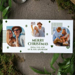 Feliz Navidad Sr. y Sra. 3 Collage de fotos Modern<br><div class="desc">Feliz Navidad El Sr. y la Sra. 3 Collage de fotos Trendy Modern Navidades Cards presenta un collage de fotos de tres de tus fotos favoritas con el texto "Feliz Navidad desde el nuevo Sr. y Sra." en un elegante guión verde. Personalice editando el texto en los cuadros de texto...</div>