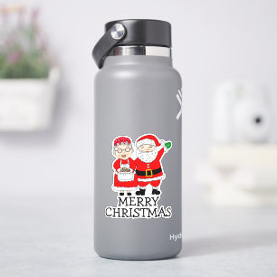 Feliz Navidad Sr. y Sra. Claus Pegatina