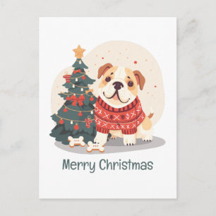 Feliz Navidad Suéter Navideño de Bulldog Inglés