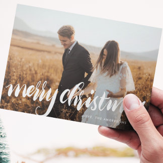 feliz navidad superposición de letras blancas foto
