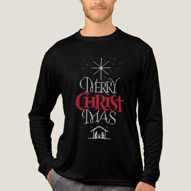 Feliz Navidad Sweater Cristiano Religioso (Anverso)