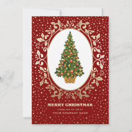 Feliz Navidad. Tarjeta Corporativa de Árbol de Nav