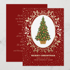Feliz Navidad. Tarjeta Corporativa de Árbol de Nav