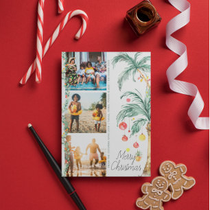 Feliz Navidad Tarjeta de Collage de fotos para N