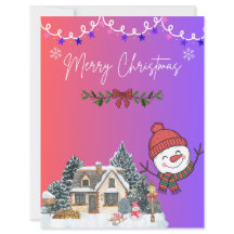Feliz Navidad Tarjeta de Felicitación Adorable