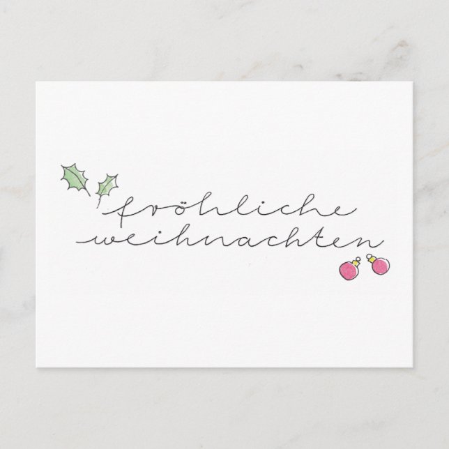 Feliz Navidad: tarjeta de felicitación con letra a (Anverso)