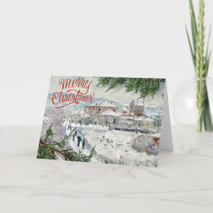 Feliz Navidad. Tarjeta de felicitación plegada Cla