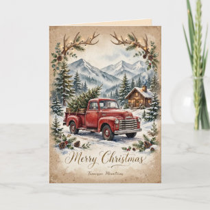 Feliz Navidad Tarjeta de Montañas de Tennessee Cam