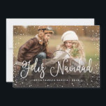 Feliz Navidad | Tarjeta de Navidad<br><div class="desc">Tarjeta de Navidad con foto y diseño de la nieve</div>
