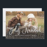 Feliz Navidad | Tarjeta de Navidad<br><div class="desc">Tarjeta de Navidad con foto y diseño de la nieve</div>