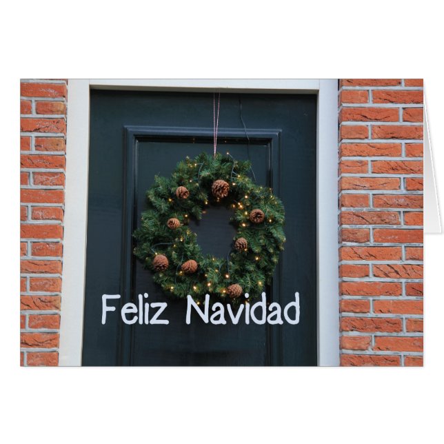 Feliz Navidad - Tarjeta de Navidad española (Anverso (Horizontal))