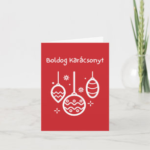 Feliz Navidad tarjeta de Navidad húngara 