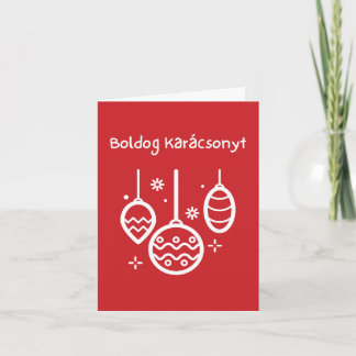 Feliz Navidad tarjeta de Navidad húngara