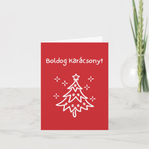 Feliz Navidad tarjeta de Navidad húngara 