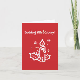 Feliz Navidad tarjeta de Navidad húngara 