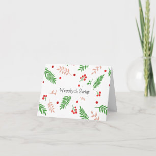 Feliz Navidad, tarjeta de Navidad polaca