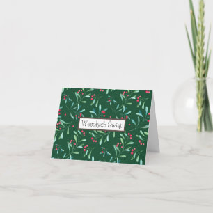 Feliz Navidad, tarjeta de Navidad polaca 