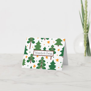 Feliz Navidad, tarjeta de Navidad polaca 