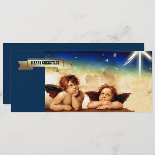 Feliz Navidad. Tarjeta de Navidades Bellas Artes (Anverso / Reverso)