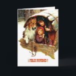 Feliz Navidad. Tarjeta de navidades en español<br><div class="desc">Feliz Navidad. Tarjeta de saludo de Navidades personalizados de arte vintage en español. "Weather Bound",  alrededor de 1898. Artista: Arthur John Elsley. Tarjetas de correspondencia y regalos disponibles en la categoría Navidades y Año Nuevo / Bella Artes de nuestra tienda.</div>