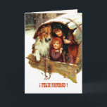 Feliz Navidad. Tarjeta de navidades en español<br><div class="desc">Feliz Navidad. Tarjeta de saludo de Navidades personalizados de arte vintage en español. "Weather Bound",  alrededor de 1898. Artista: Arthur John Elsley. Tarjetas de correspondencia y regalos disponibles en la categoría Navidades y Año Nuevo / Bella Artes de nuestra tienda.</div>