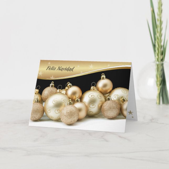 Feliz Navidad. Tarjeta de navidades en español (Anverso)
