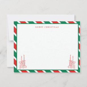 Feliz Navidad tarjeta de nota clásica chic moderna