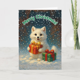 Feliz Navidad - Tarjeta de regalo de zorro ártico