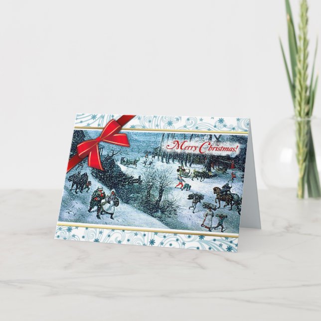 Feliz Navidad. Tarjeta de saludo de Navidades Bell (Anverso)