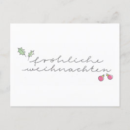 Feliz Navidad: tarjeta de saludo letra a mano