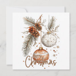 Feliz Navidad Tarjeta de salutación rústica